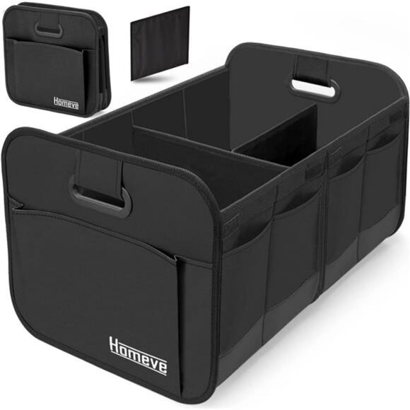 Collapsible Car Trunk Organizer Storage Box with Compartments for SUV Truck Van - Picture 1 of 7